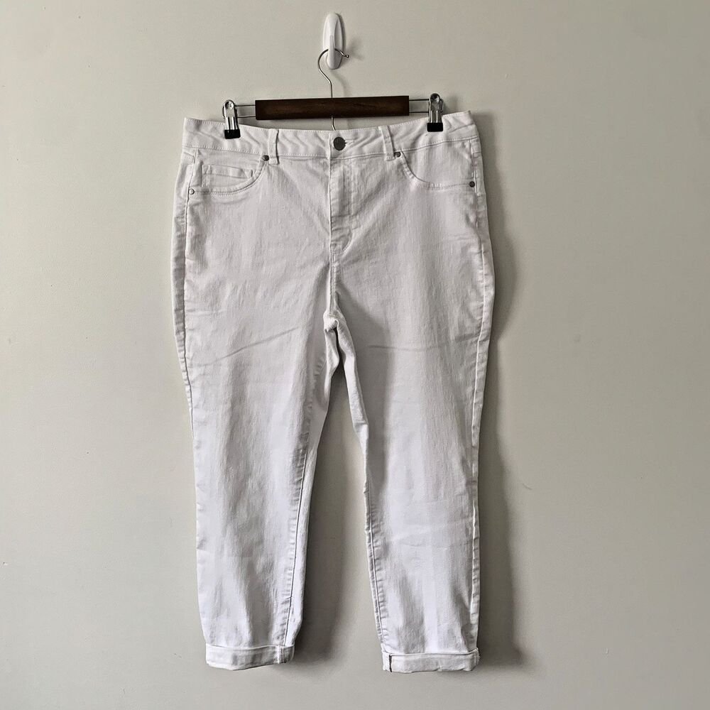 D Jeans Women Size 14 White Stretch Denim Jean Pants